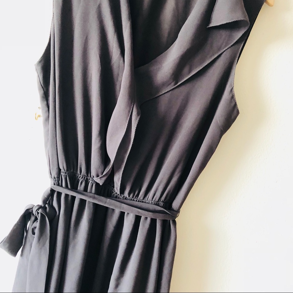 Max Studio Gray Ruffle Cocktail Dress - Picture 3 of 7